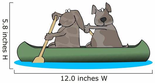 Two Dogs In A Canoe Wall Decal