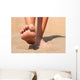 Closeup feet on beach summer Wall Mural