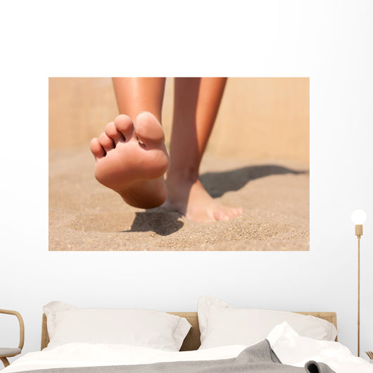 Closeup feet on beach summer Wall Mural