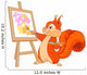 Squirrel artist Wall Decal