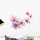 Spring Flowers Watercolors White Wall Decal