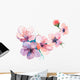 Spring Flowers Watercolors White Wall Decal