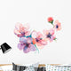 Spring Flowers Watercolors White Wall Decal