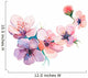 Spring Flowers Watercolors White Wall Decal