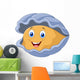 Cartoon Happy Oyster Wall Decal