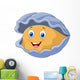 Cartoon Happy Oyster Wall Decal