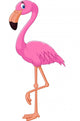 Cartoon Flamingo Bird Wall Decal