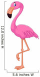 Cartoon Flamingo Bird Wall Decal
