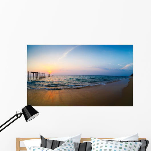 Decline on the seashore Wall Mural
