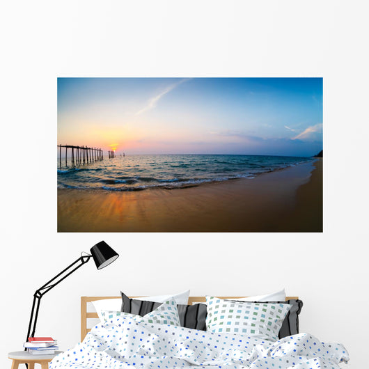 Decline on the seashore Wall Mural