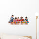 Five children in kindergarten Wall Decal