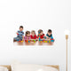 Five children in kindergarten Wall Decal