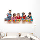 Five children in kindergarten Wall Decal