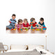Five children in kindergarten Wall Decal