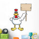 Chicken with a Sign Wall Decal
