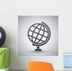 Globe icon, stock vector Wall Mural