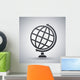 Globe icon, stock vector Wall Mural