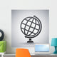 Globe icon, stock vector Wall Mural