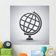 Globe icon, stock vector Wall Mural