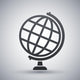 Globe Icon, Stock Vector Wall Decal