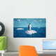 abstract penguin on an iceberg made of colored paper Wall Mural