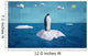 abstract penguin on an iceberg made of colored paper Wall Mural