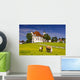 Wieskirche in Bayern mit Haflinger Wall Mural