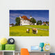 Wieskirche in Bayern mit Haflinger Wall Mural