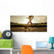Fit woman running fast Wall Mural