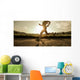 Fit woman running fast Wall Mural