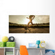 Fit woman running fast Wall Mural