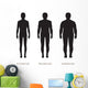 body male types, silhouette man naked figure, front human body Wall Decal