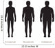 body male types, silhouette man naked figure, front human body Wall Decal