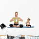 Mom and daughter fitness Wall Decal