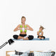 Mom and daughter fitness Wall Decal