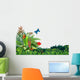 Butterflies and garden Wall Decal
