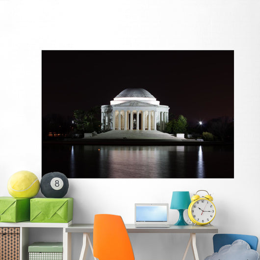 Jefferson Memorial at Night Wall Mural