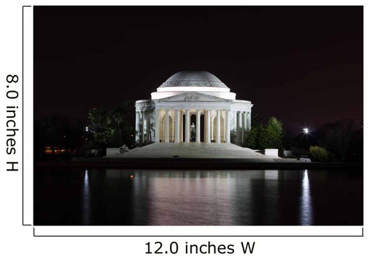 Jefferson Memorial at Night Wall Mural