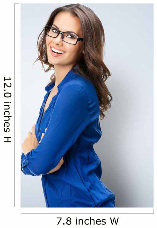 Happy smiling businesswoman in glasses Wall Decal