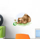 Teddy bear and dandelion 2 Wall Decal