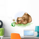 Teddy bear and dandelion 2 Wall Decal