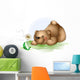 Teddy bear and dandelion 2 Wall Decal