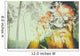 double exposure image of young girl holding old camera and natur Wall Mural