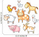 Cartoon Farm Animals Wall Stickers Wall Decal