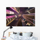 Skysrapers in Singapore during night hours Wall Mural