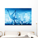 Hip hop, break dance performed by young man in city lights Wall Mural