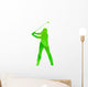 Abstract Golfer Silhouette Wall Decal