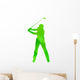 Abstract Golfer Silhouette Wall Decal