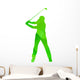 Abstract Golfer Silhouette Wall Decal