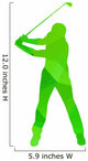 Abstract Golfer Silhouette Wall Decal